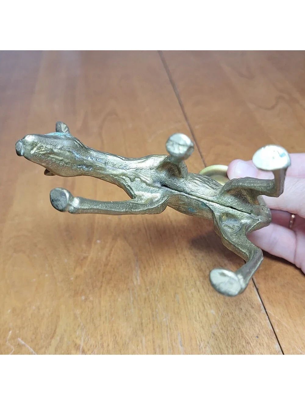 Vintage Brass Deer Candle Holder 4.75
